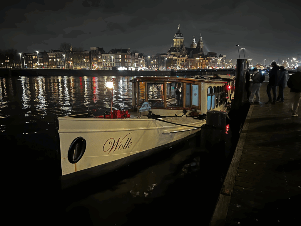 The boat where the speakers dinner was held