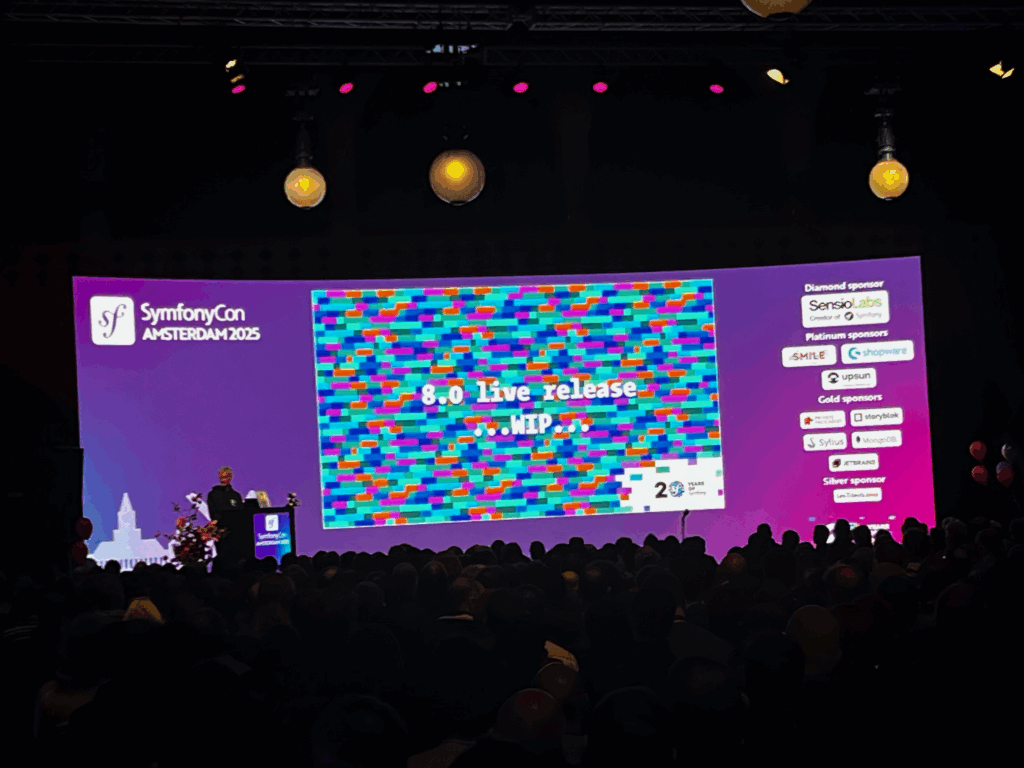 Fabien releasing SF 8.0 on stage