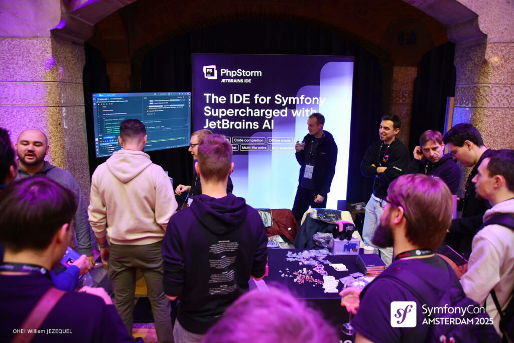 JetBrains booth where I solve the quiz